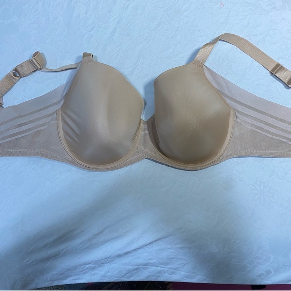 Felina Paramour Marvelous Side Smoothing T Shirt Bra 38D Nude Cream Great Cond - Picture 2 of 10
